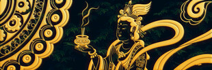 金色神话人物图案