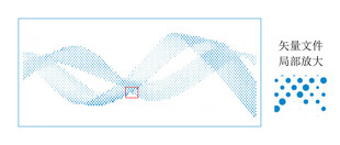 蓝色渐变波浪线条图案