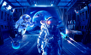 太空舱宇航员背景墙