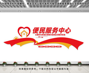 便民服务中心文化墙