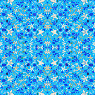 蓝色梦幻星星图案背景