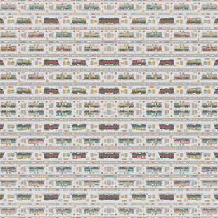 复古风格火车图案无缝背景