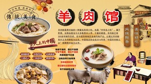 羊肉馆背景墙