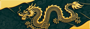 金色祥龙图案