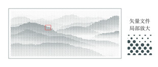 水墨山水装饰画设计素材
