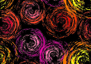 绚丽多彩的抽象玫瑰图案