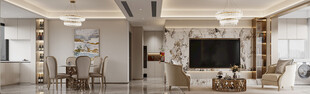 现代简约风客厅室内设计