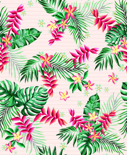 热带植物花卉图案背景