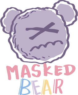 蒙面小熊插画