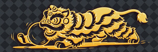 金色猛虎图案