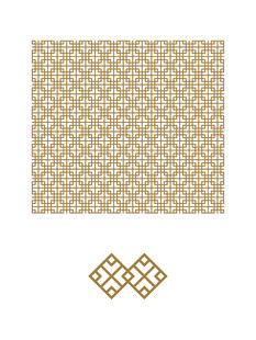 方胜纹几何图案装饰元素中国古典