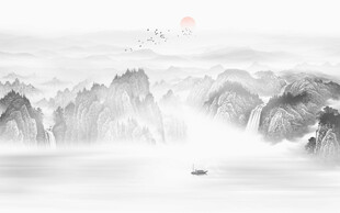 新中式电视背景墙