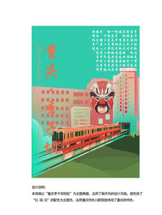 重庆轻轨穿梭城市景观