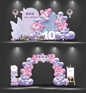 蝴蝶主题生日布置