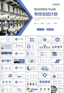 纺织行业总结计划工作汇报PPT