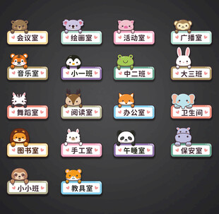 卡通门牌