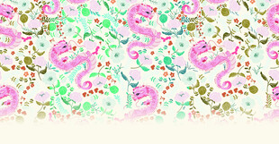 多彩花卉图案背景