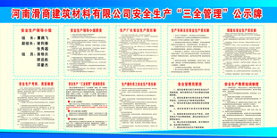 安全生产三全管理公示牌