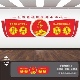 社区便民服务中心文化墙