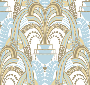 多彩几何植物图案纹理