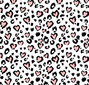 豹纹爱心图案背景设计