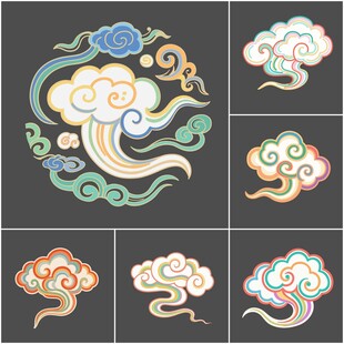 中式传统云纹图案设计