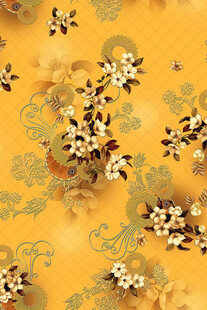 中式古典花卉锦纹图案