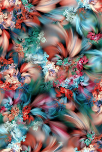 绚丽多彩花卉抽象图案