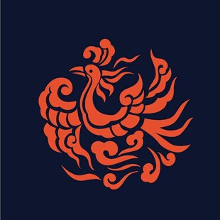中式凤凰图腾图案设计