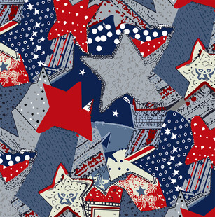 美国风星星图案布料纹理