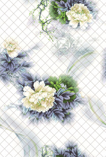 花卉图案布料纹理