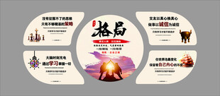 企业为文化墙挂画办公室氛围布置