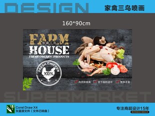 家禽三鸟喷画海报