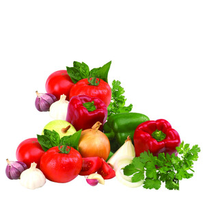 多彩新鲜蔬菜组合