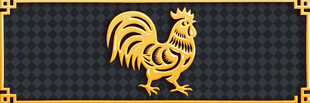 金色公鸡图案