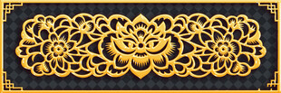 金色雕花装饰图案