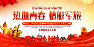 军训宣传标语展板