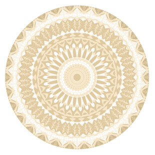 圆形浅棕印花图案