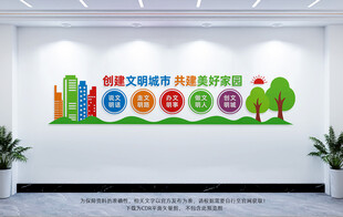 创建文明城市背景墙
