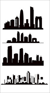 城市建筑剪影集合
