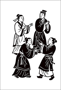 古代人物行礼场景