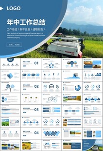 农业机械农业生产收割机PPT