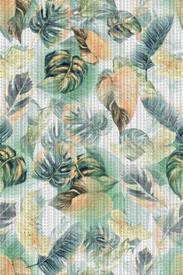 水彩风热带植物图案背景