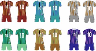 足球服模板运动球服