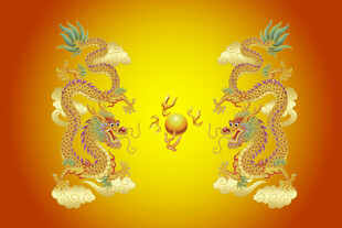 双龙戏珠传统图案
