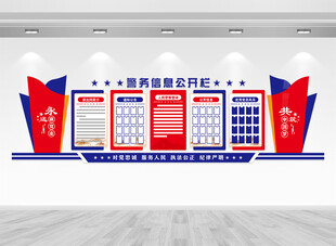 警务信息公开栏文化墙