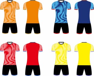 足球服运动服模板底纹设计