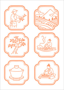 传统农耕生活场景插画