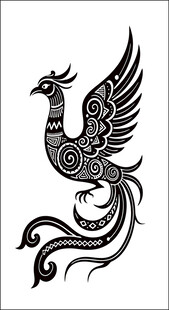 中式凤凰图腾图案设计