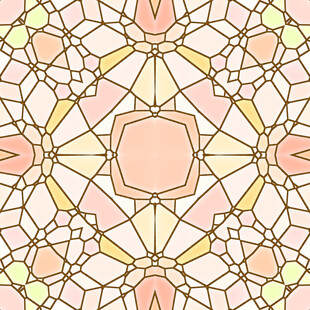 几何彩色玻璃风图案设计